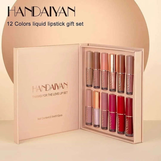 Handaiyan 12 colors matte lipgloss set