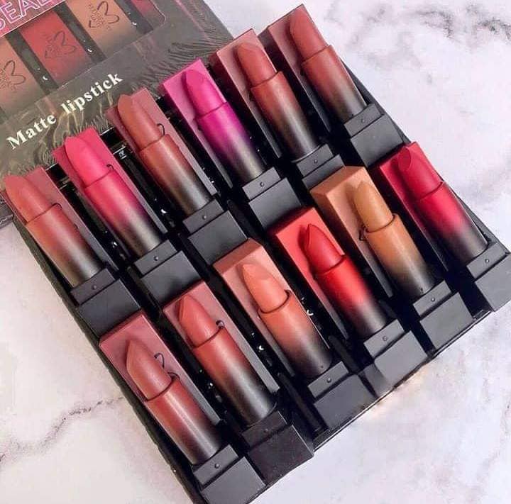 Huda Beauty Mattee Lipstick set of 12 pieces