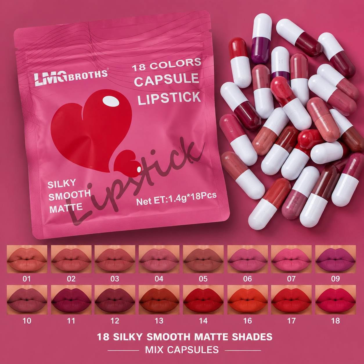 Mini Capsule Lipstick Set Pack of 18